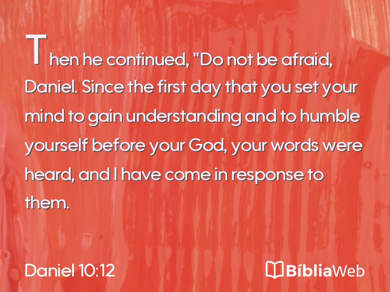Daniel 10:12 em imagem para compartilhar