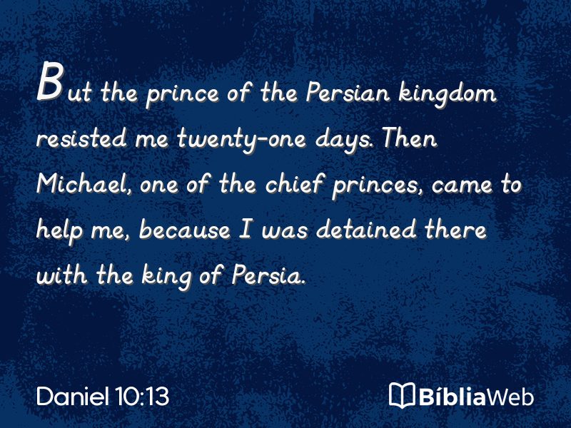 Daniel 10:13 em imagem para compartilhar