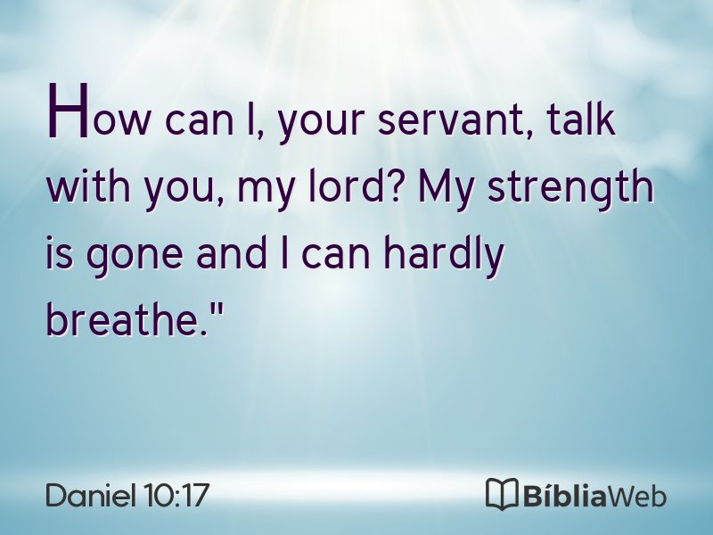 Daniel 10:17 em imagem para compartilhar