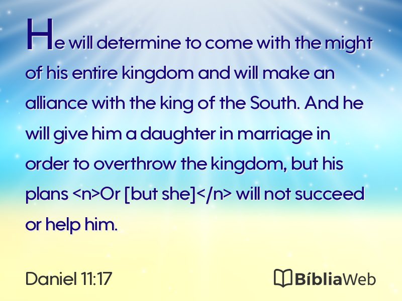 Daniel 11:17 em imagem para compartilhar