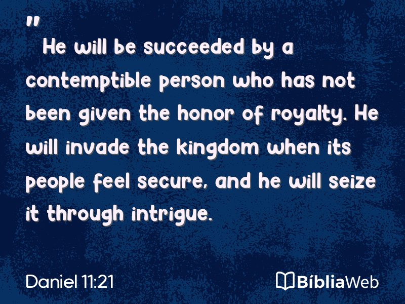 Daniel 11:21 em imagem para compartilhar