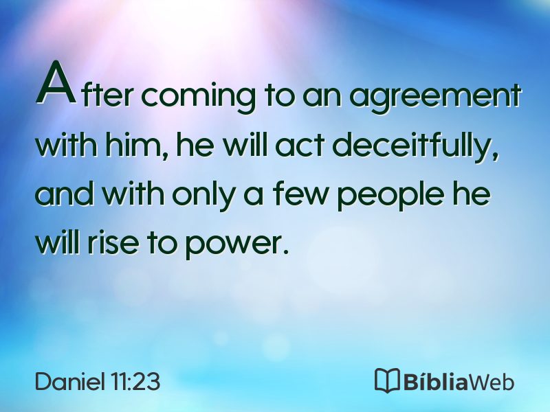 Daniel 11:23 em imagem para compartilhar