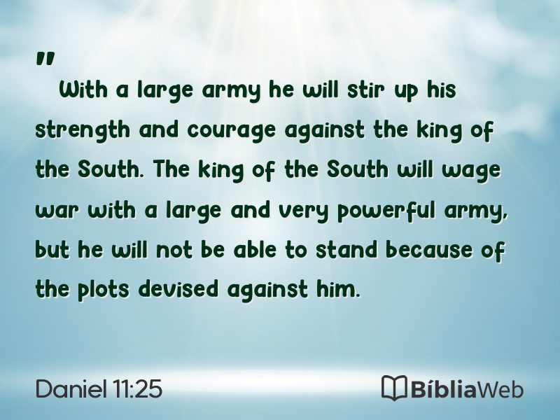 Daniel 11:25 em imagem para compartilhar