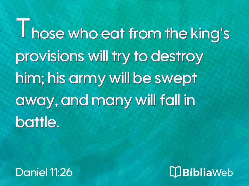 Daniel 11:26 em imagem para compartilhar