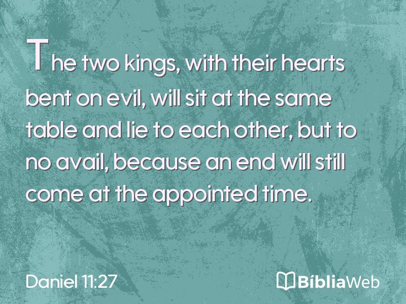 Daniel 11:27 em imagem para compartilhar