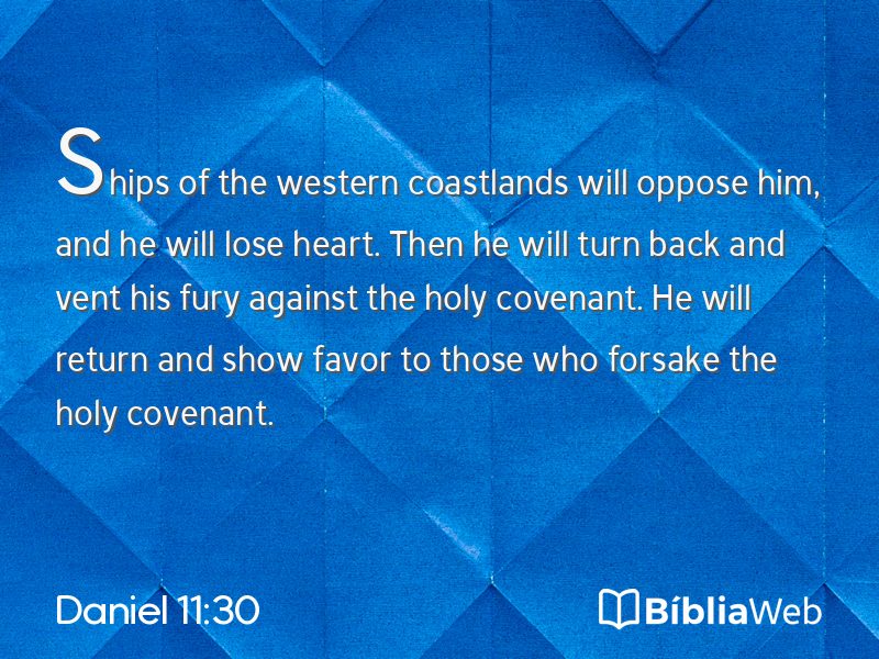 Daniel 11:30 em imagem para compartilhar