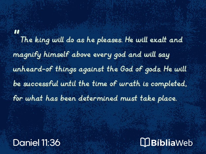 Daniel 11:36 em imagem para compartilhar