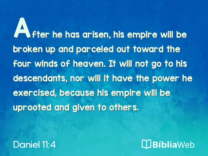Daniel 11:4 em imagem para compartilhar