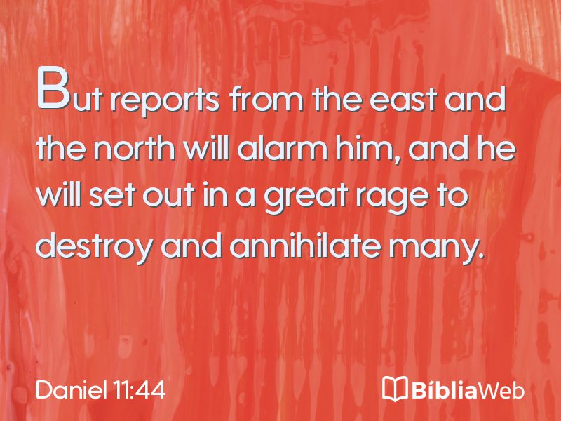 Daniel 11:44 em imagem para compartilhar