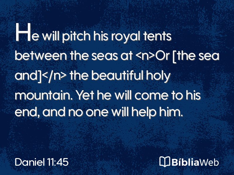 Daniel 11:45 em imagem para compartilhar