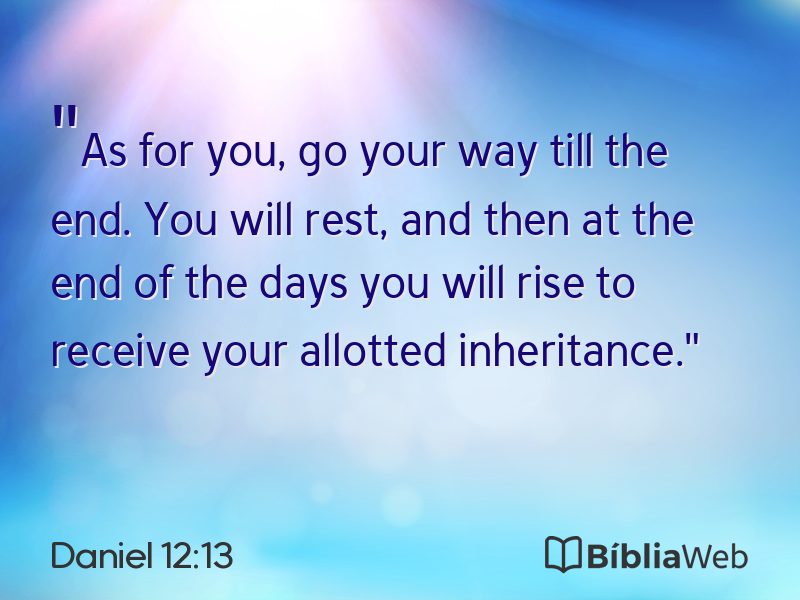 Daniel 12:13 em imagem para compartilhar