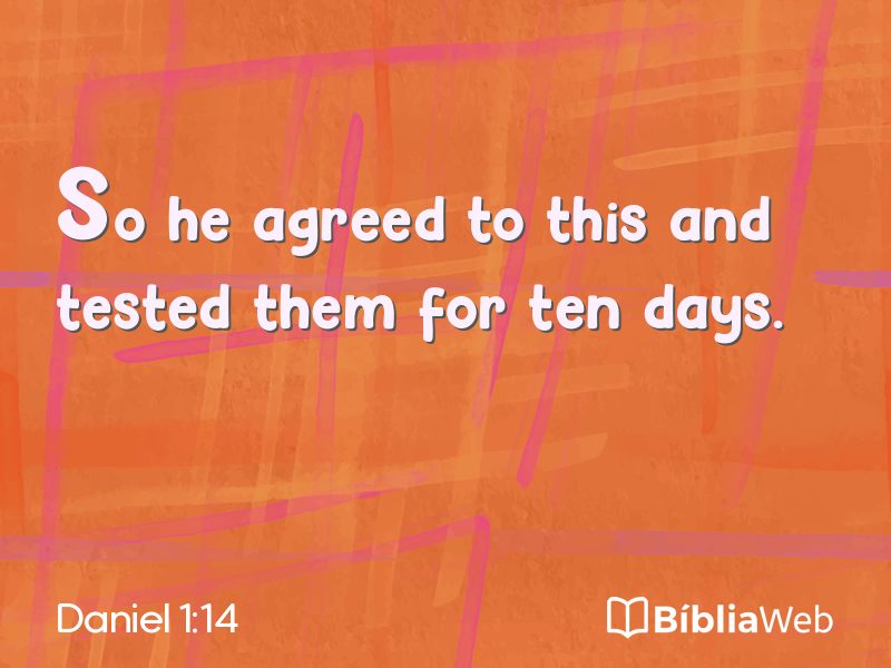 Daniel 1:14 em imagem para compartilhar