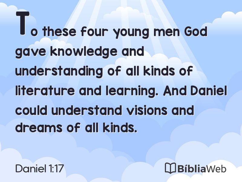 Daniel 1:17 em imagem para compartilhar