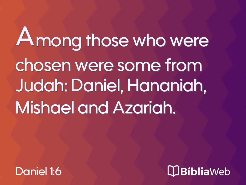 Daniel 1:6 em imagem para compartilhar