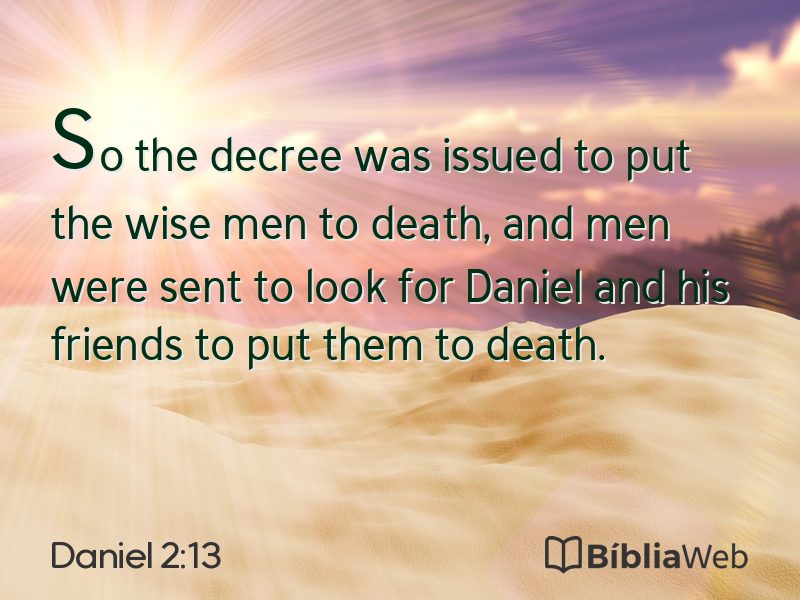 Daniel 2:13 em imagem para compartilhar