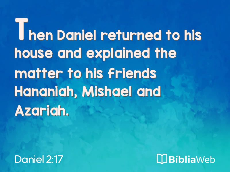 Daniel 2:17 em imagem para compartilhar
