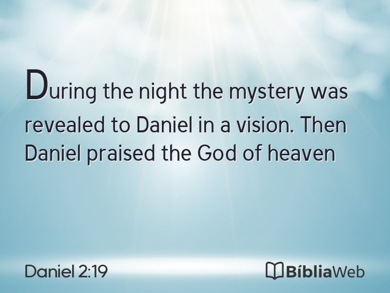 Daniel 2:19 em imagem para compartilhar