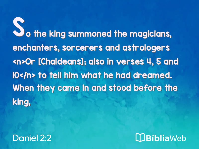 Daniel 2:2 em imagem para compartilhar