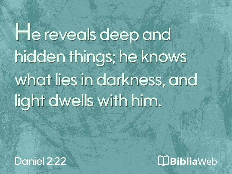 Daniel 2:22 em imagem para compartilhar