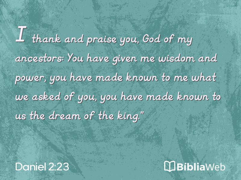 Daniel 2:23 em imagem para compartilhar
