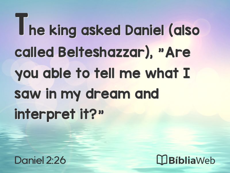 Daniel 2:26 em imagem para compartilhar