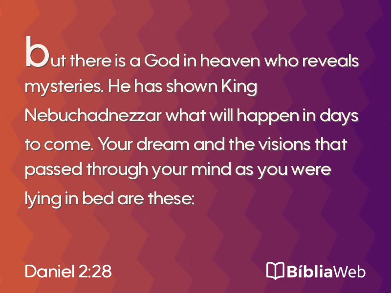 Daniel 2:28 em imagem para compartilhar