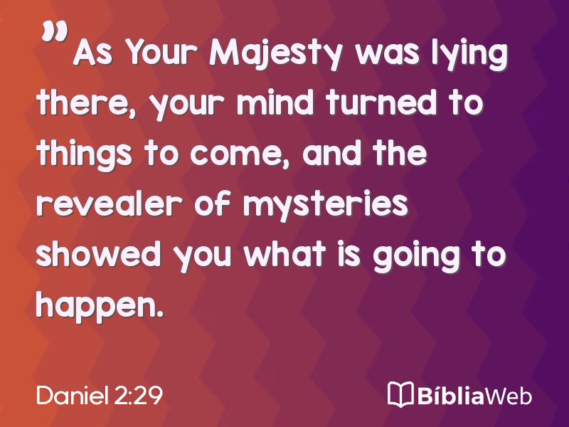 Daniel 2:29 em imagem para compartilhar