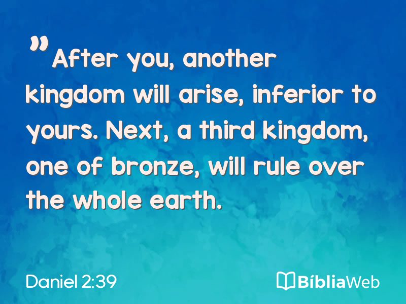Daniel 2:39 em imagem para compartilhar