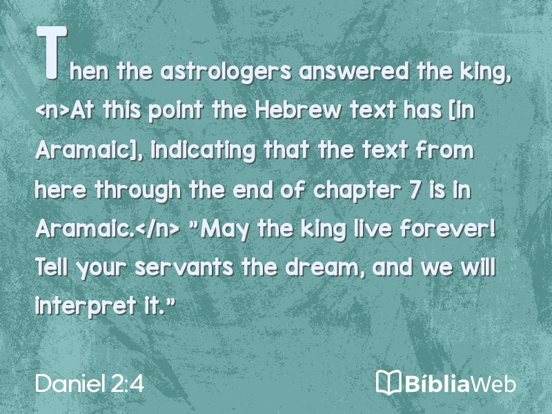 Daniel 2:4 em imagem para compartilhar
