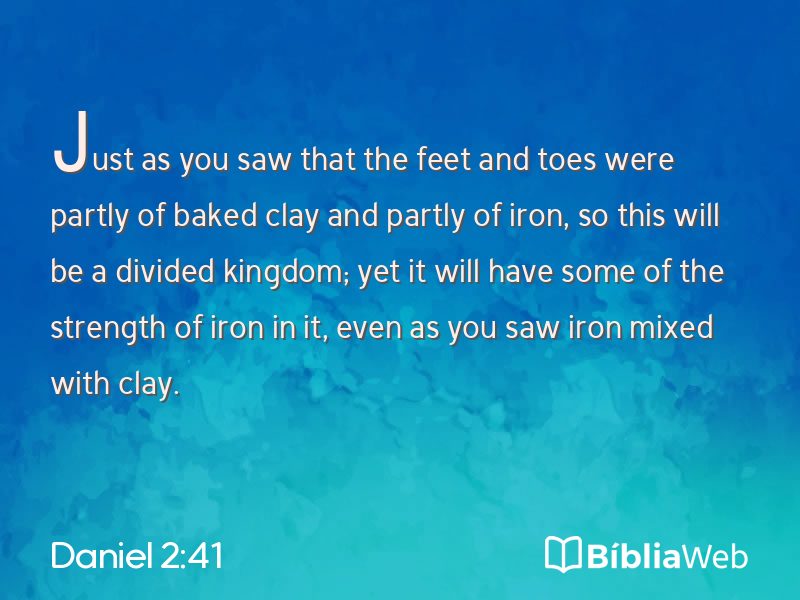 Daniel 2:41 em imagem para compartilhar