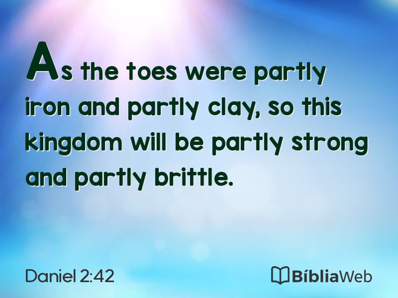 Daniel 2:42 em imagem para compartilhar