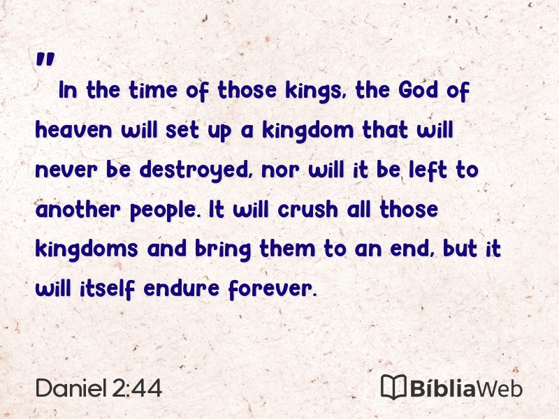 Daniel 2:44 em imagem para compartilhar