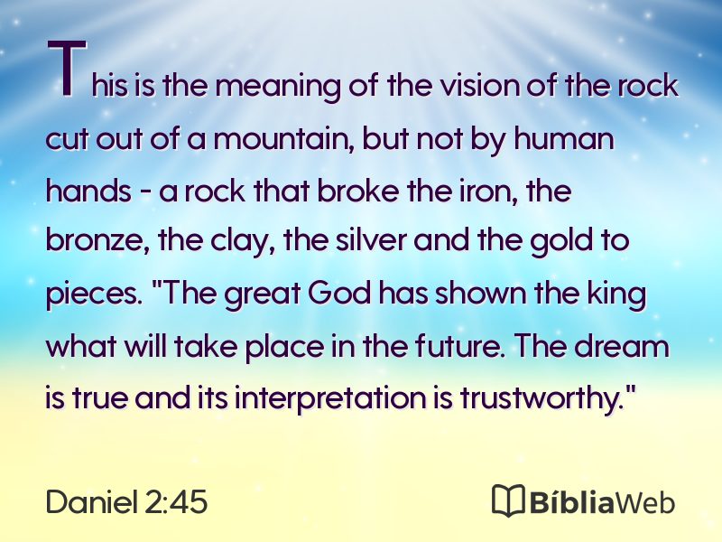 Daniel 2:45 em imagem para compartilhar
