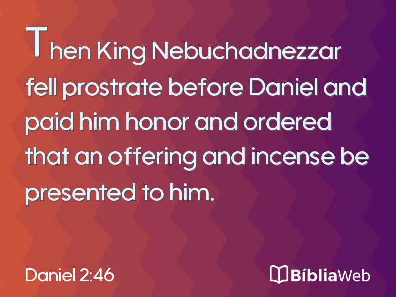 Daniel 2:46 em imagem para compartilhar