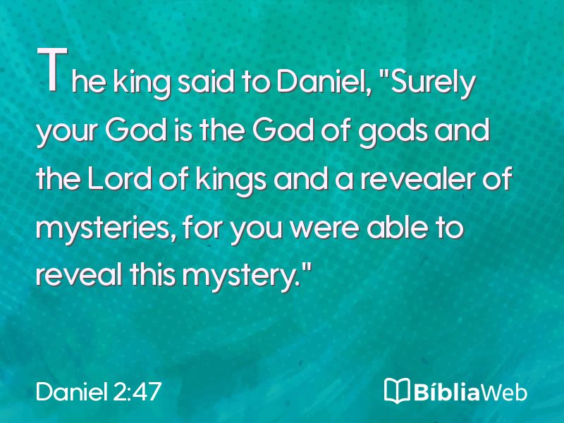 Daniel 2:47 em imagem para compartilhar