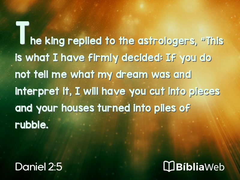 Daniel 2:5 em imagem para compartilhar