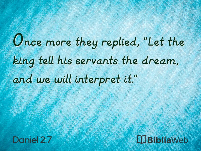 Daniel 2:7 em imagem para compartilhar