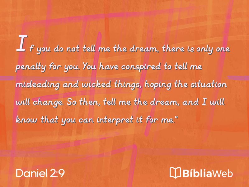 Daniel 2:9 em imagem para compartilhar
