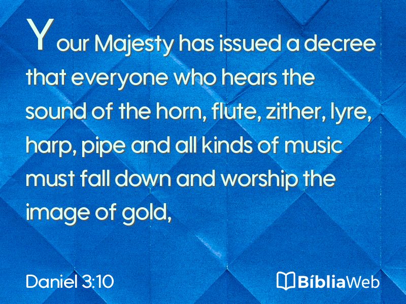 Daniel 3:10 em imagem para compartilhar
