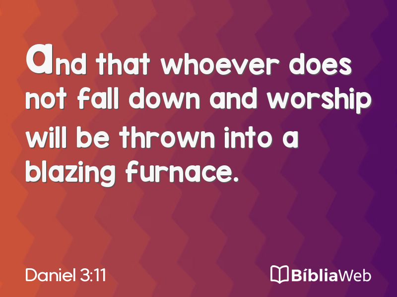 Daniel 3:11 em imagem para compartilhar