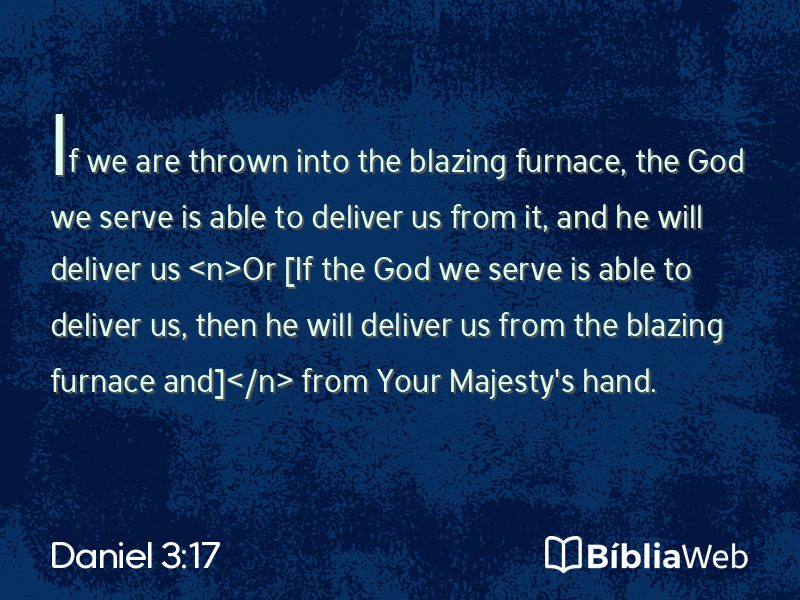 Daniel 3:17 em imagem para compartilhar