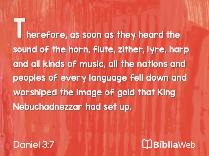 Daniel 3:7 em imagem para compartilhar