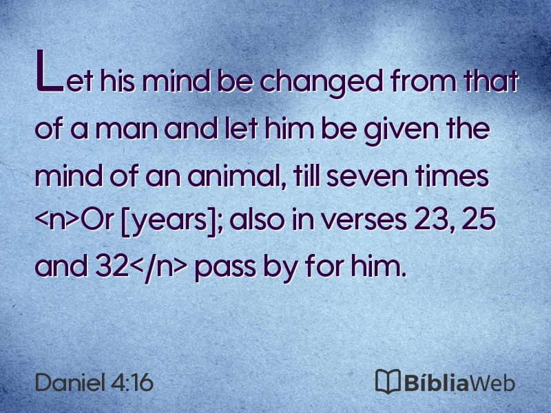 Daniel 4:16 em imagem para compartilhar
