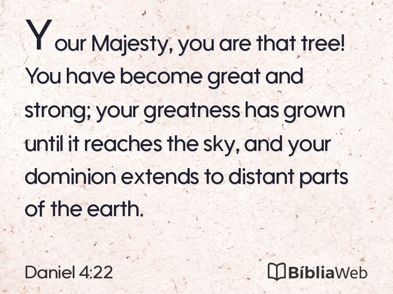 Daniel 4:22 em imagem para compartilhar