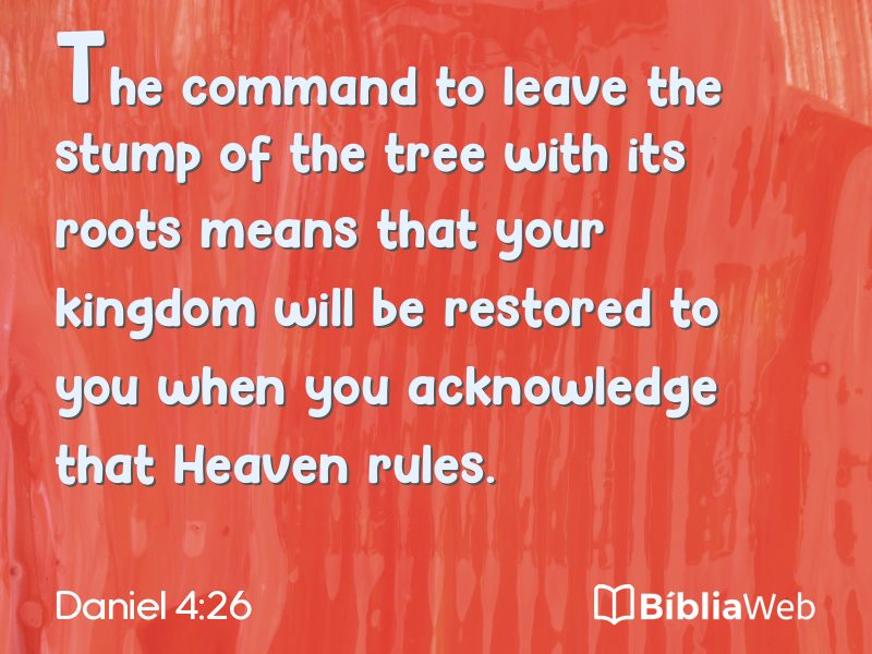 Daniel 4:26 em imagem para compartilhar