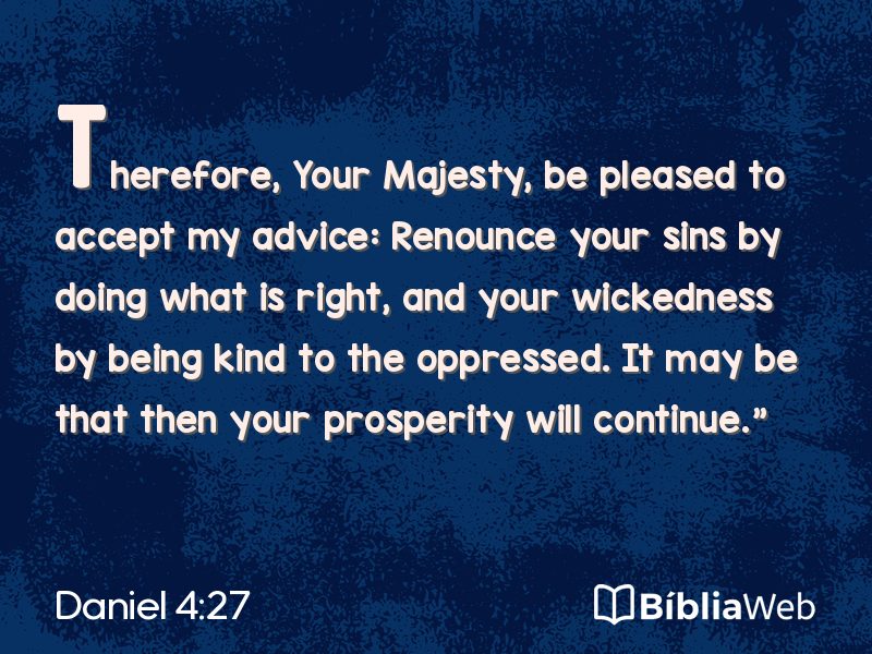 Daniel 4:27 em imagem para compartilhar