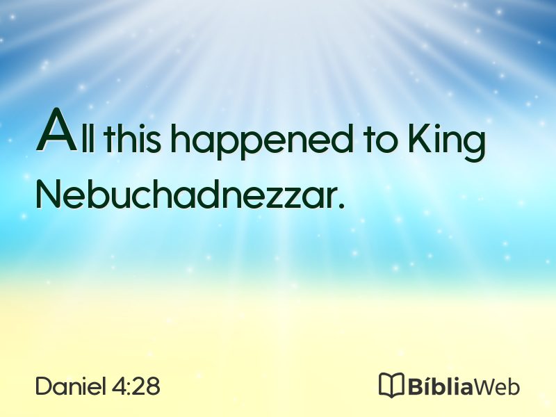 Daniel 4:28 em imagem para compartilhar