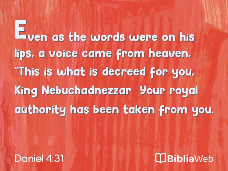 Daniel 4:31 em imagem para compartilhar
