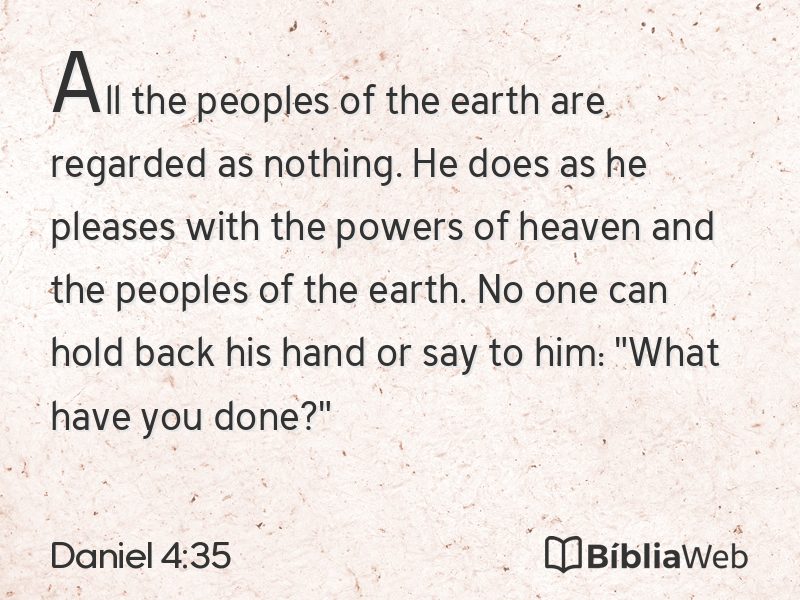 Daniel 4:35 em imagem para compartilhar