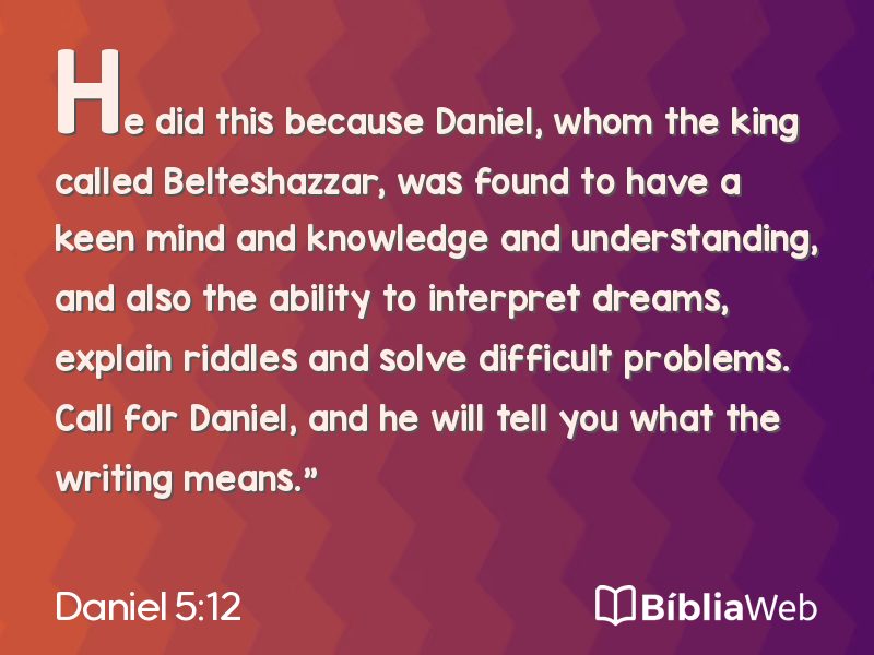 Daniel 5:12 em imagem para compartilhar
